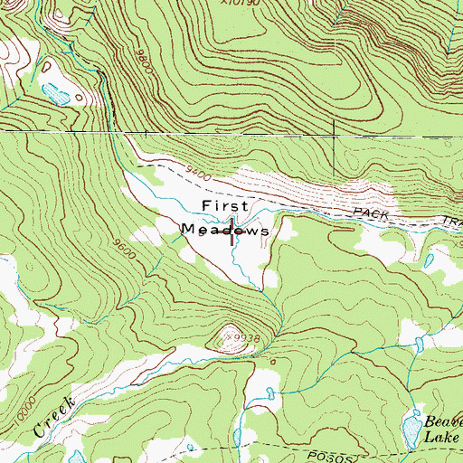 Topographic Map of South Elk Creek, CO