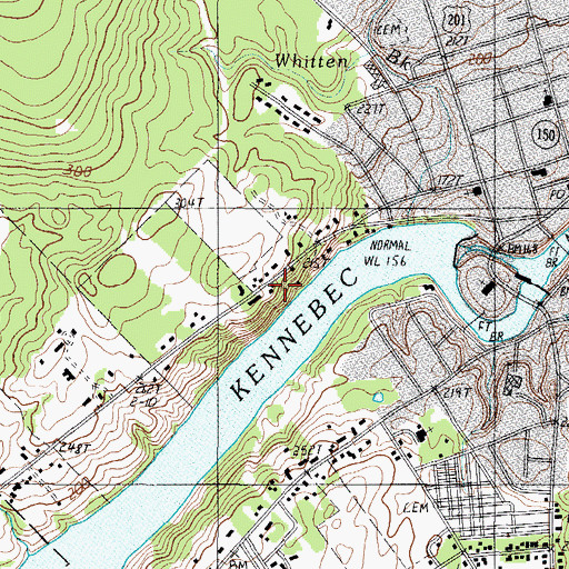 Topographic Map of Margaret Chase Smith Library, ME