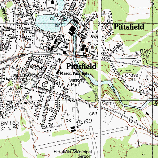 Topographic Map of Mason Park, ME