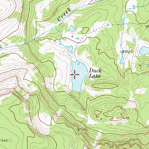 Topographic Map of Duck Lake, CO