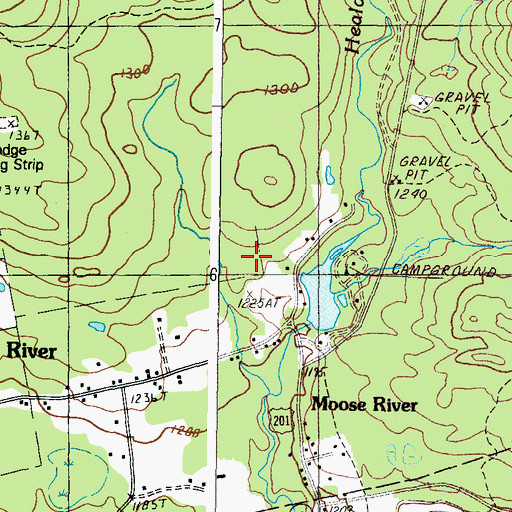 Topographic Map of Moose River Campground, ME