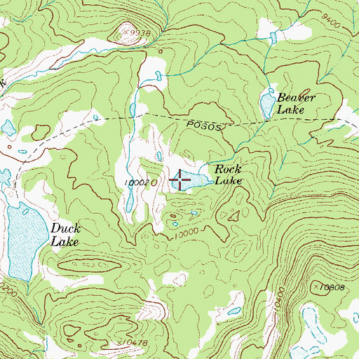 Topographic Map of Rock Lake, CO