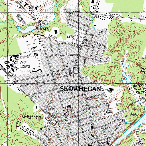 Topographic Map of North Elementary School, ME
