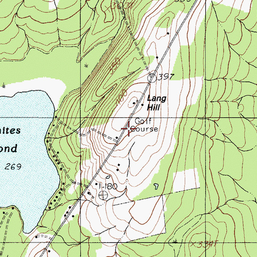 Topographic Map of Palmyra Golf and Recreational Vehicle Resort, ME