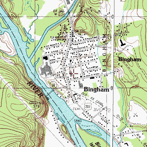 Topographic Map of Quimby Middle School, ME