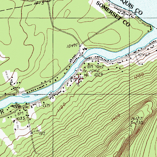 Topographic Map of Rockwood Elementary School (historical), ME
