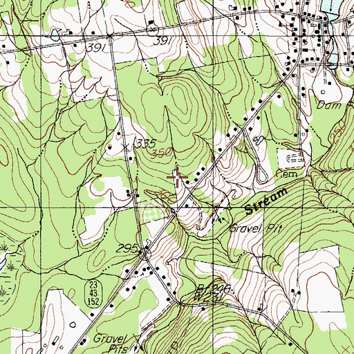 Topographic Map of Saint Albans Consolidated School, ME