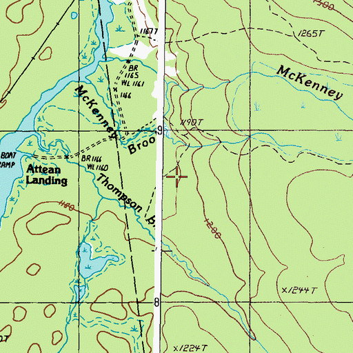 Topographic Map of Saint Anthonys Church, ME
