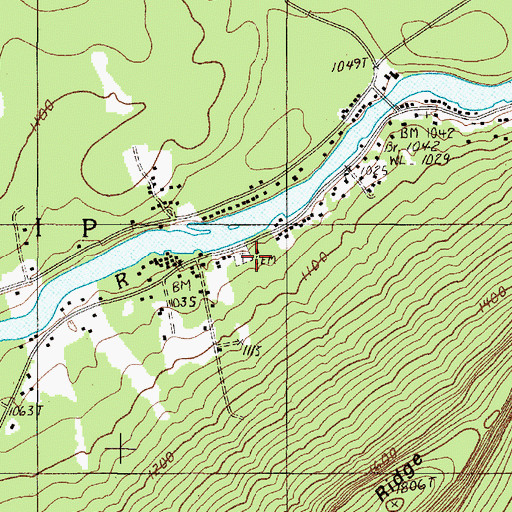 Topographic Map of Saint Josephs Cemetery, ME