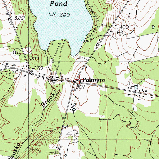 Topographic Map of Saint Martins Episcopal Church, ME