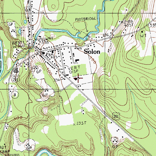 Topographic Map of Solon Elementary School, ME