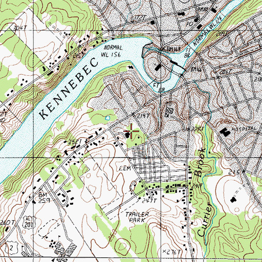 Topographic Map of Trinity Evangelical Free Church, ME