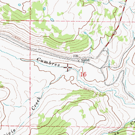 Topographic Map of Dixie Creek, CO