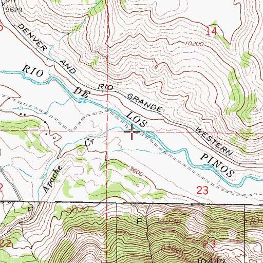 Topographic Map of Apache Creek, CO