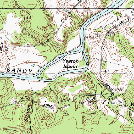 Topographic Map of Yeaton Island, ME