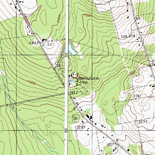 Topographic Map of Yonder Hill Campground, ME