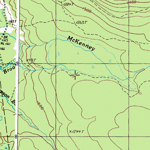 Topographic Map of Sally Mountain Trail, ME