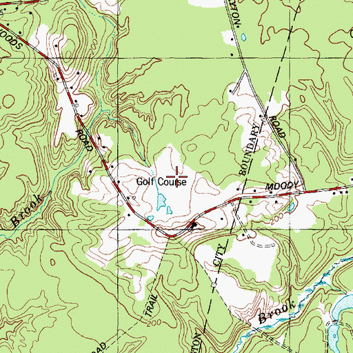 Topographic Map of Apple Valley Golf Course, ME
