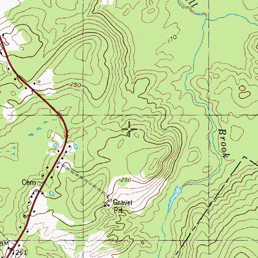 Topographic Map of Durham Leisure Center and Campground, ME
