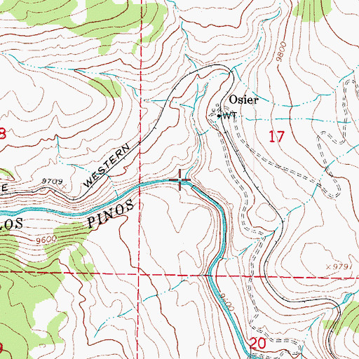 Topographic Map of Osier Creek, CO