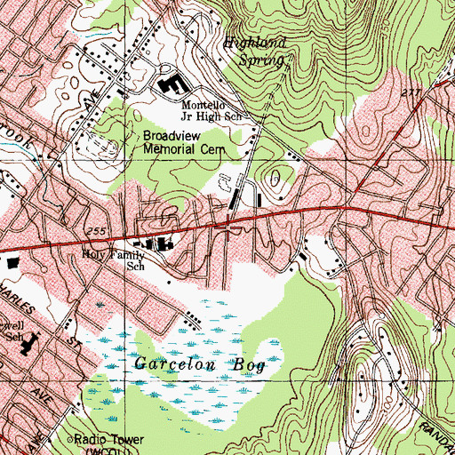 Topographic Map of El Shaddi Foursquare Church, ME