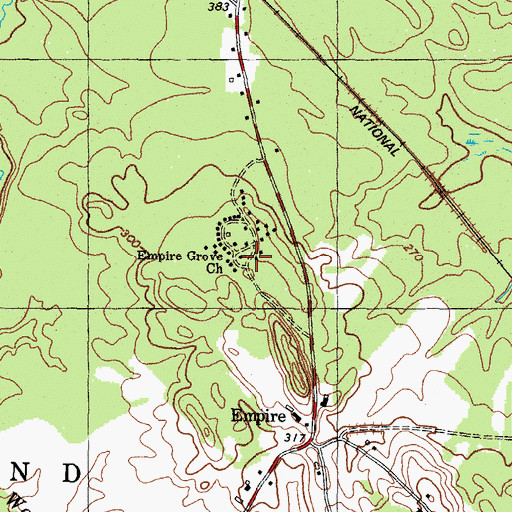 Topographic Map of Empire Grove Church, ME