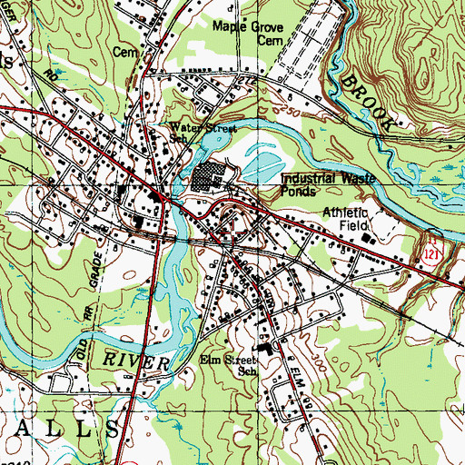 Topographic Map of First Congregational Church, ME