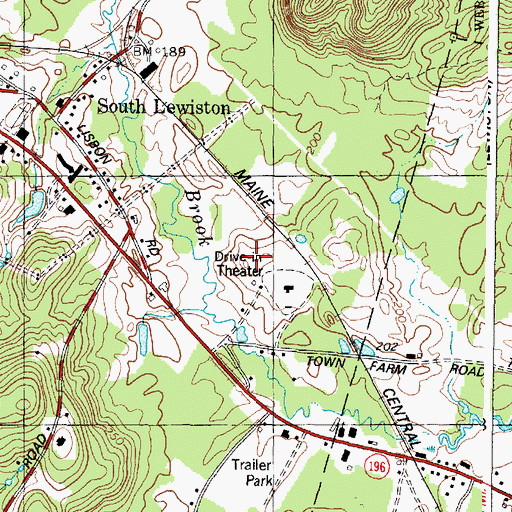 Topographic Map of Foss Road Business Park, ME