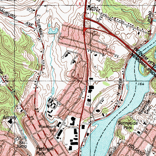 Topographic Map of Full Gospel Tabernacle, ME