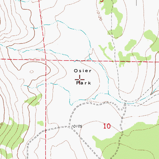Topographic Map of Osier Park, CO