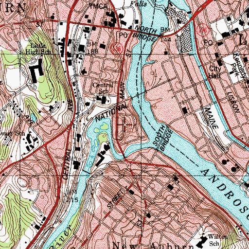 Topographic Map of Laurel Hill, ME