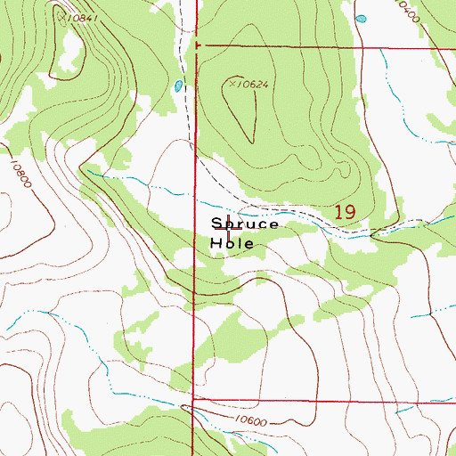 Topographic Map of Spruce Hole, CO