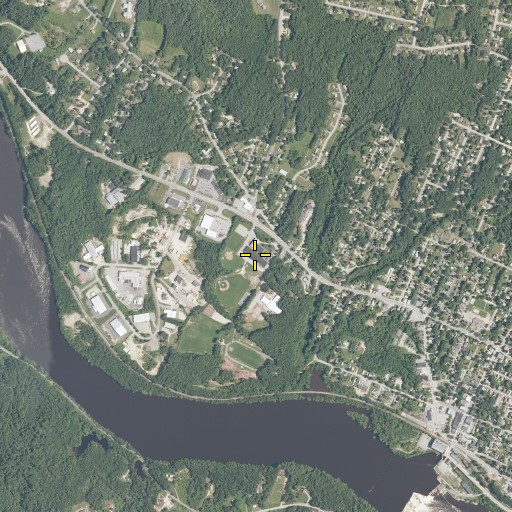 Aerial/Satellite Image of Lisbon High School, ME