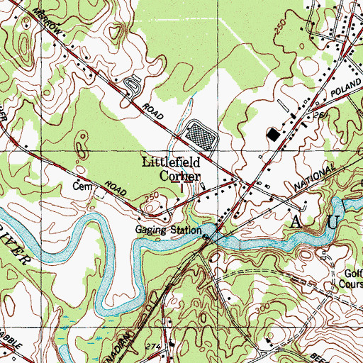 Topographic Map of Maine Commerce and Industrial Center, ME