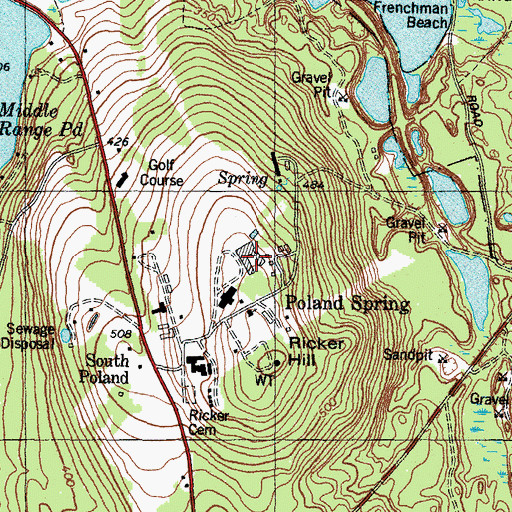 Topographic Map of Maine State Building, ME