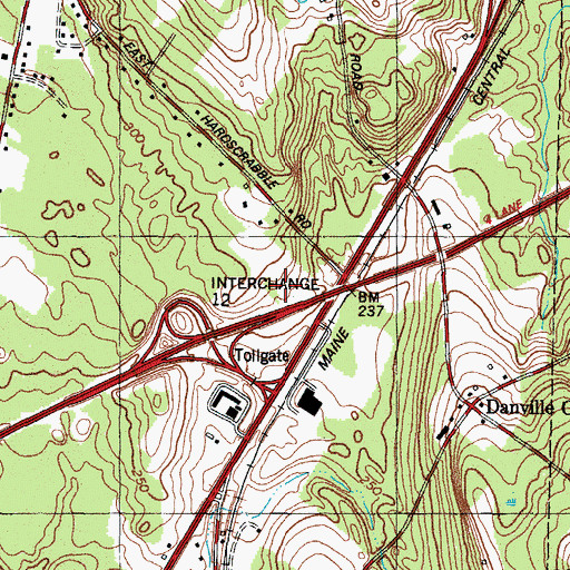 Topographic Map of Mid-State College, ME