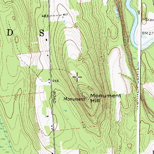 Topographic Map of Monument Hill Trail, ME