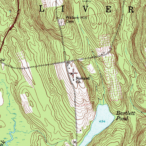 Topographic Map of Norlands Living History Center, ME