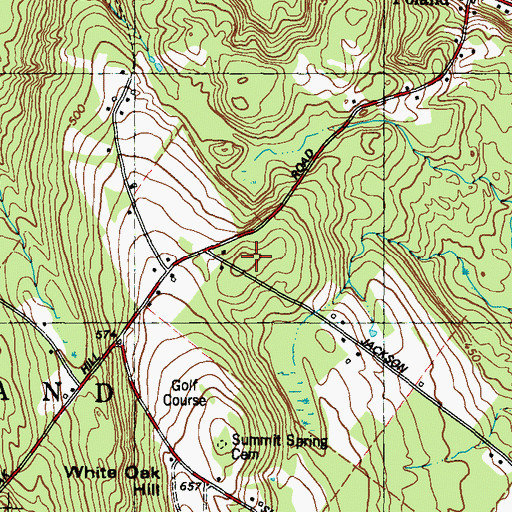 Topographic Map of Oak Hill, ME