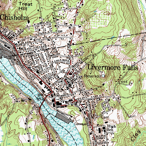 Topographic Map of Primary Learning Center, ME