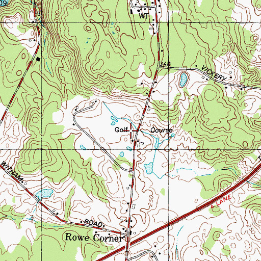 Topographic Map of Prospect Hill Golf Course, ME