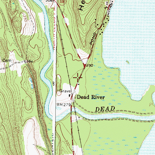 Topographic Map of Riverbend Campground, ME