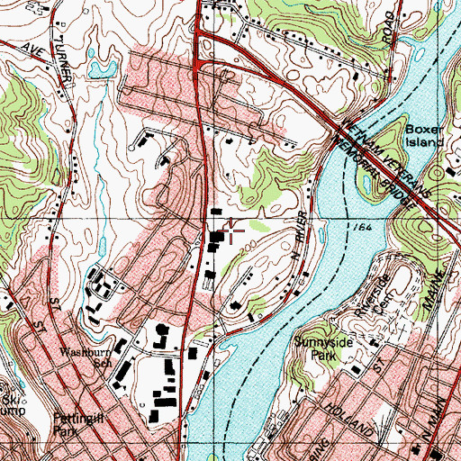 Topographic Map of Rook MIni Mall Shopping Center, ME