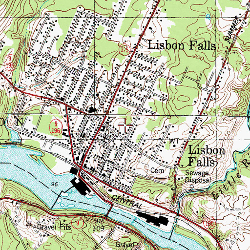 Topographic Map of Saint Cyril and Saint Methodius Church, ME