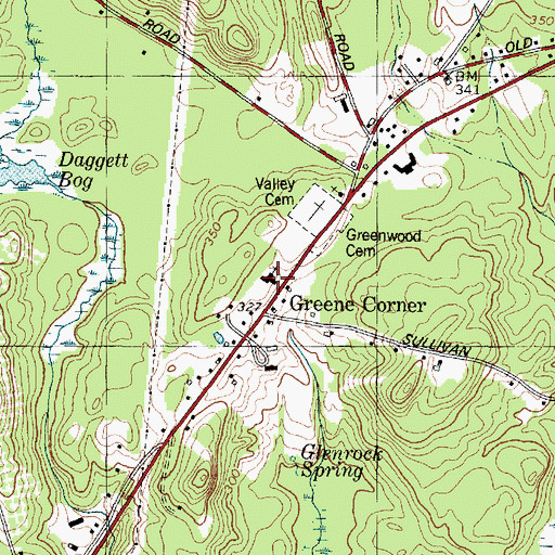 Topographic Map of Saint Francis Catholic Church, ME