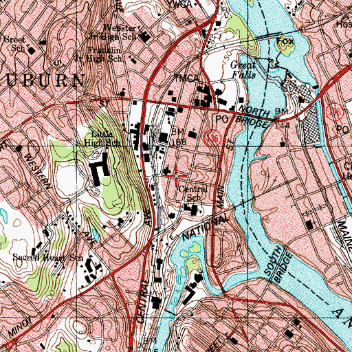 Topographic Map of Saint Michaels Episcopal Church, ME