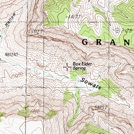 Topographic Map of Box Elder Spring, AZ