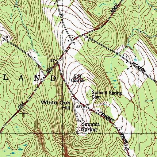 Topographic Map of Summit Golf Course, ME