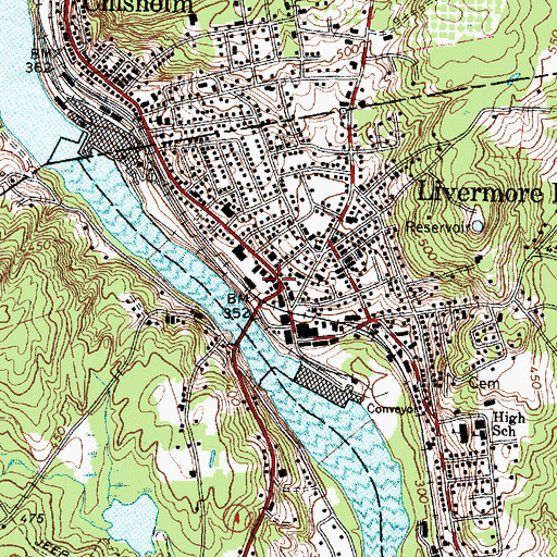 Topographic Map of Treat Memorial Library, ME