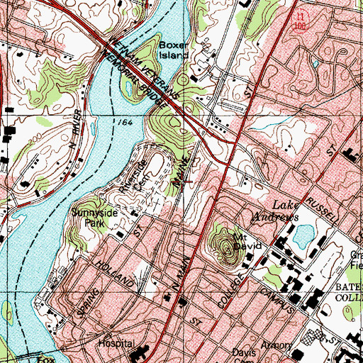 Topographic Map of Trinity Episcopal Church, ME